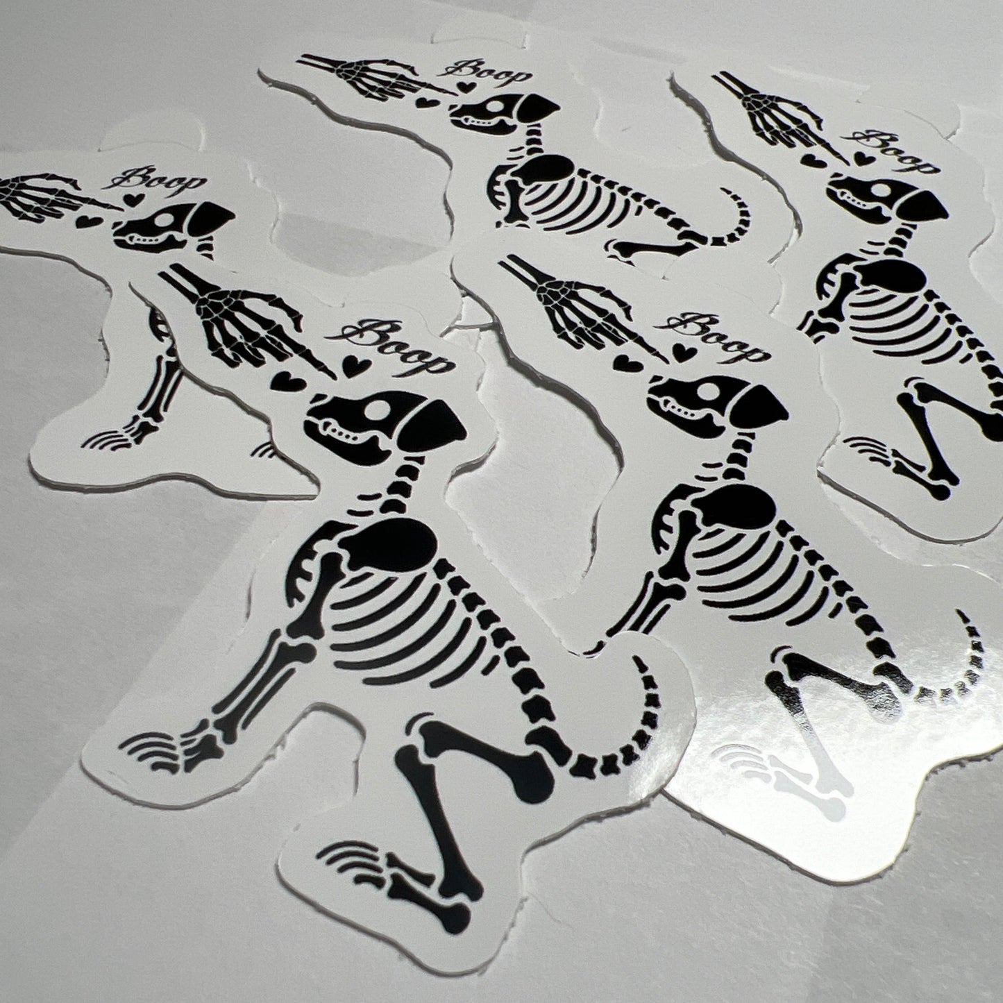 Boop Dog Skeleton Vinyl Sticker