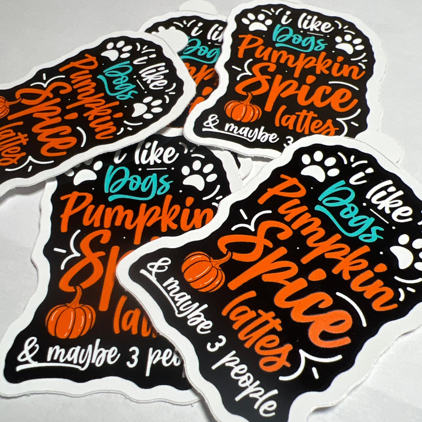 Dogs and Pumpkin Spice Lattes Vinyl Sticker