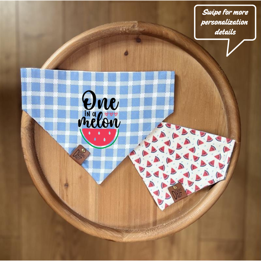 One in a Melon / Reversible / Over-the-Collar / Pet Bandana