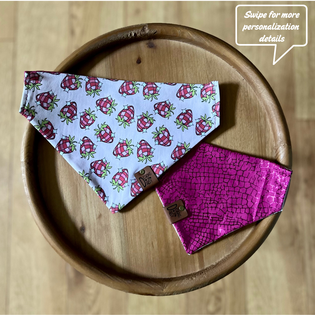 Berry Groovy / Reversible / Over-the-Collar / Pet Bandana