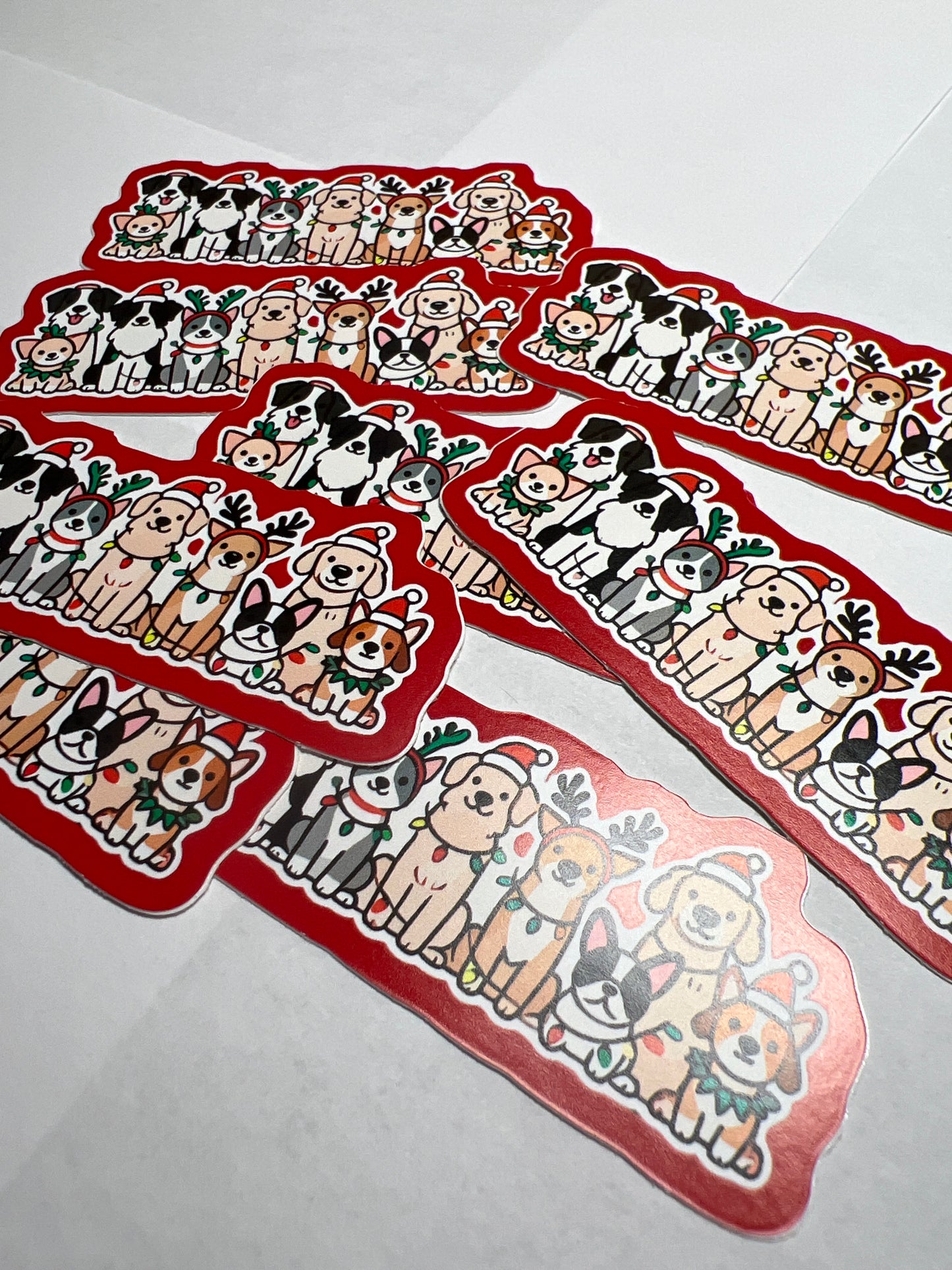 Christmas Pups Vinyl Sticker