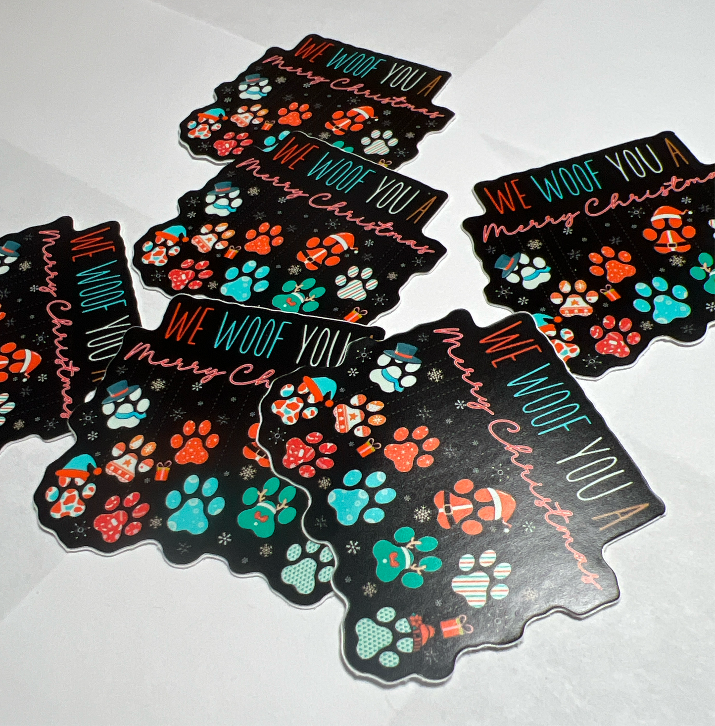 Merry Woofmas Vinyl Sticker