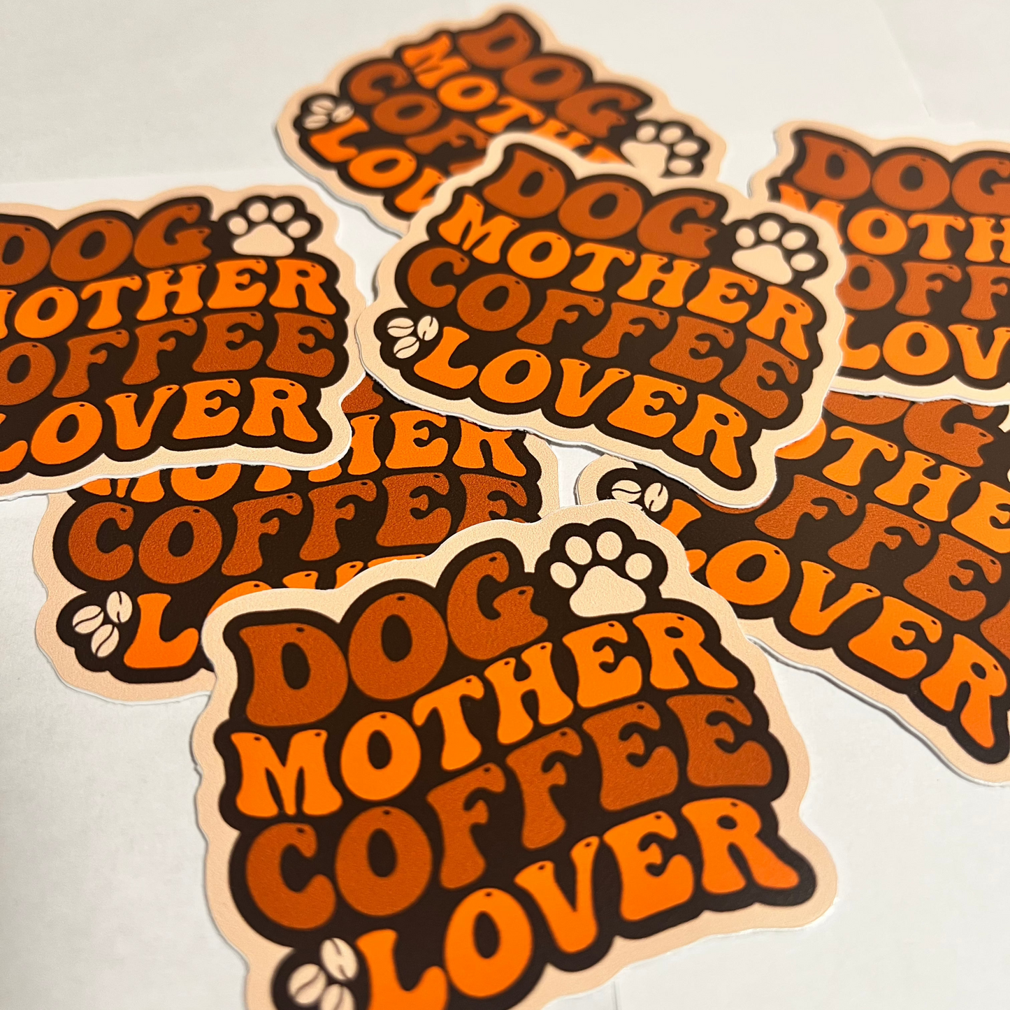 Dog Mother Coffee Lover Vinyl Sticker
