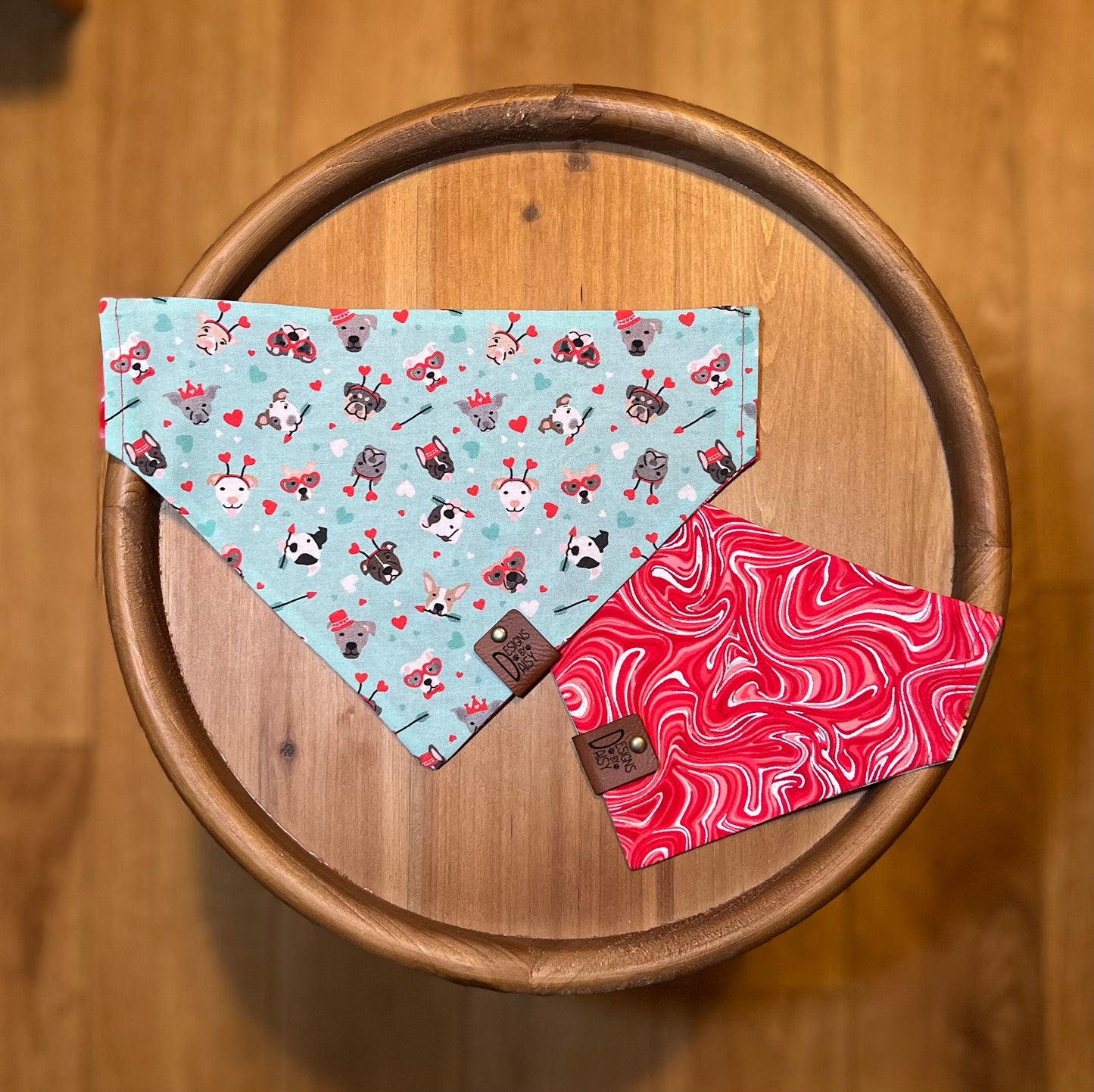 Cupid's Pups / Reversible / Over-the-Collar / Pet Bandana