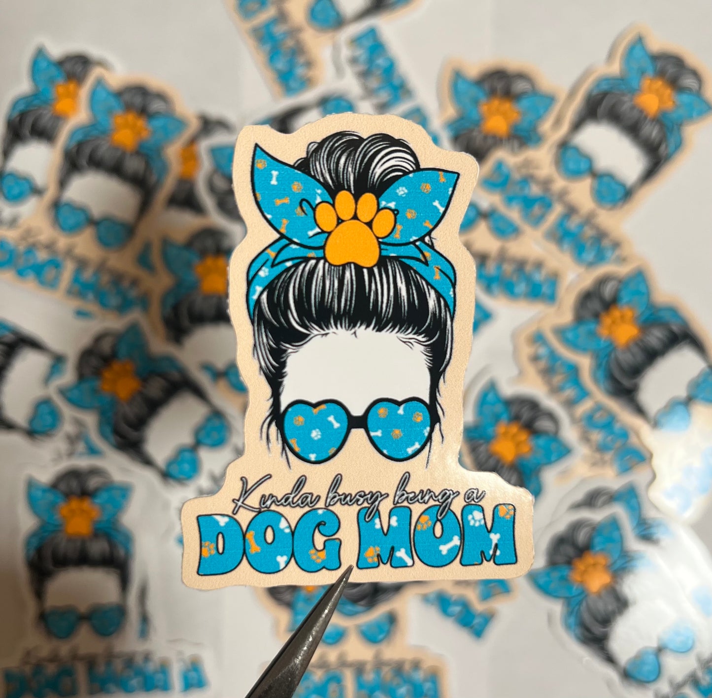 Busy Being a Dog Mom Vinyl Sticker