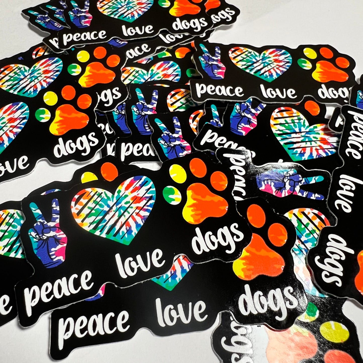 Peace Love Dogs Vinyl Sticker