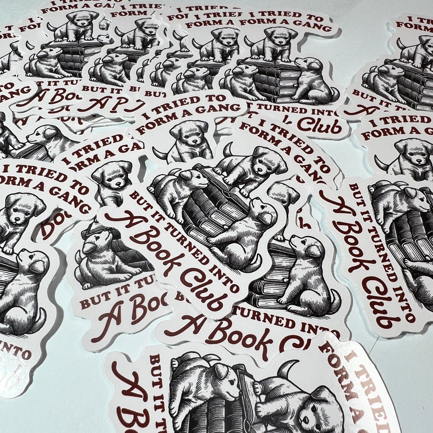 Dog & Book Club Vinyl Sticker