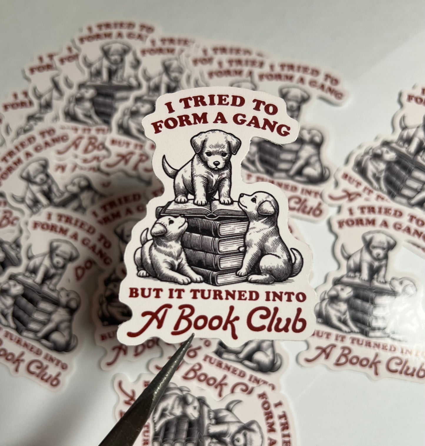 Dog & Book Club Vinyl Sticker