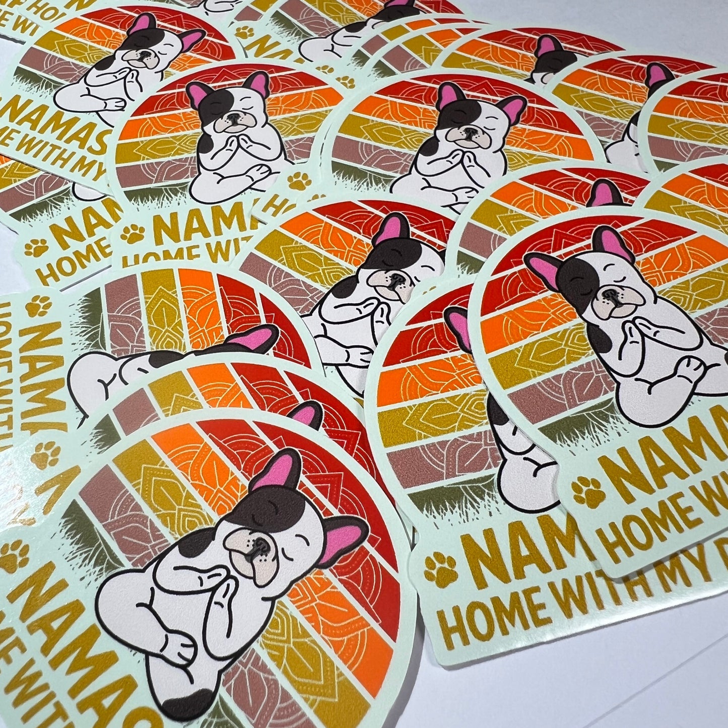 Namaste Home With My Dog Vinyl Sticker