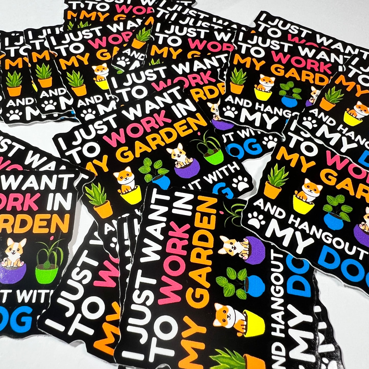 Garden & My Dog Vinyl Sticker