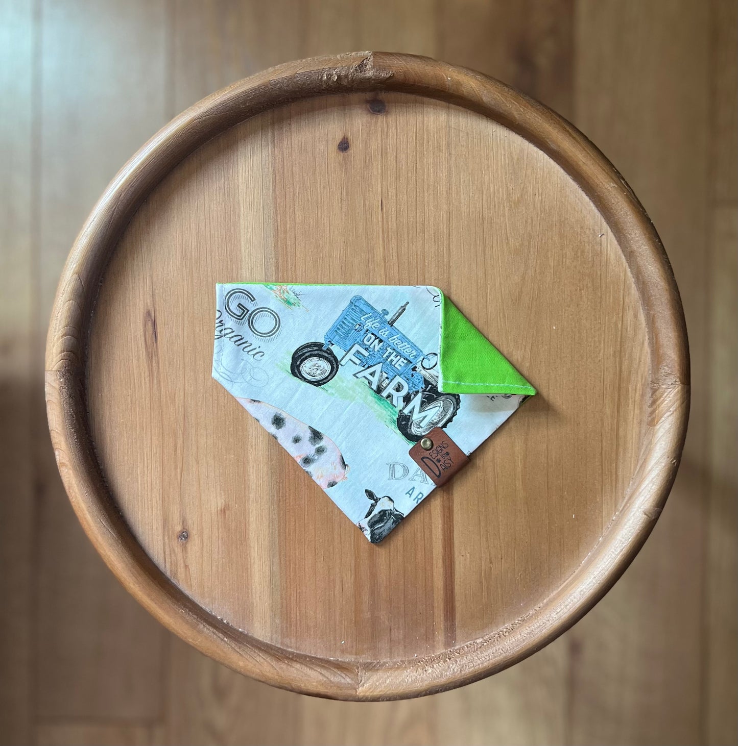 Green Farm / LAST CHANCE / Reversible / Over-the-Collar / Pet Bandana / CLEARANCE