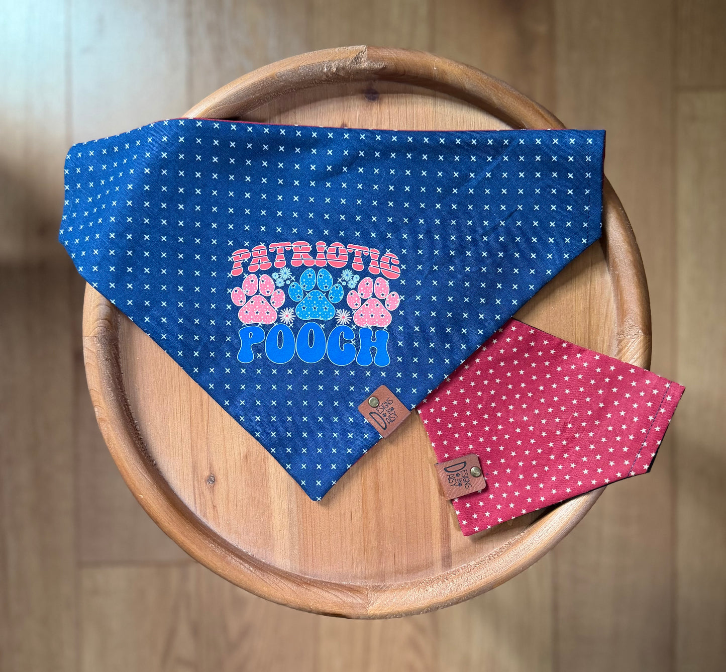 Patriotic Pooch pt. 2 / LAST CHANCE / Reversible / Over-the-Collar / Pet Bandana / CLEARANCE