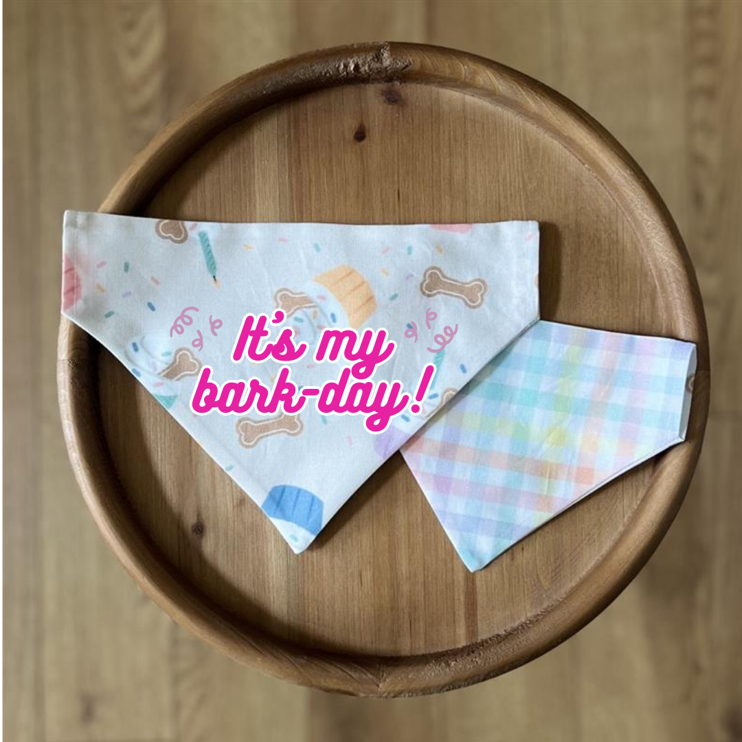 Pupcake Party / LAST CHANCE / Reversible / Over-the-Collar / Pet Bandana