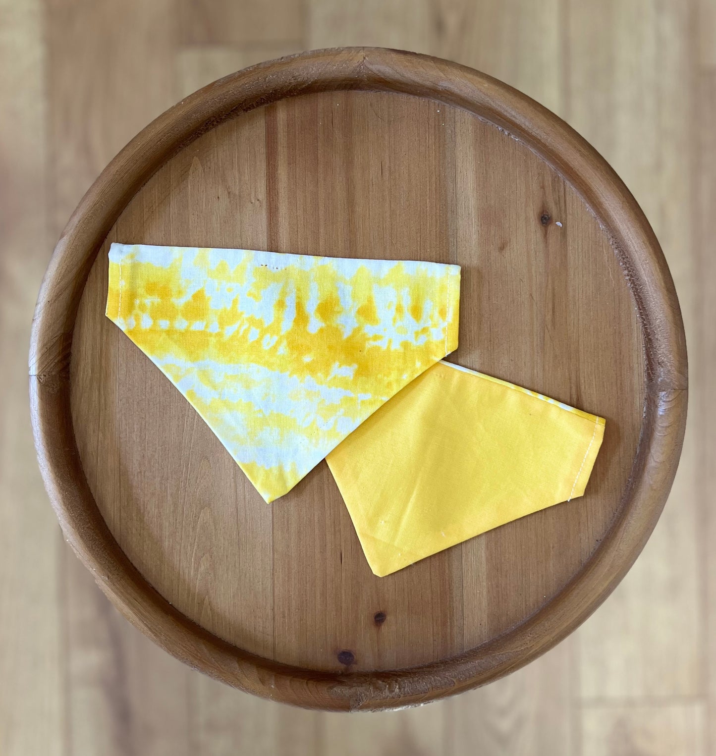 LAST CHANCE / Yellow Tie Dye / Reversible / Over-the-Collar / Pet Bandana / CLEARANCE