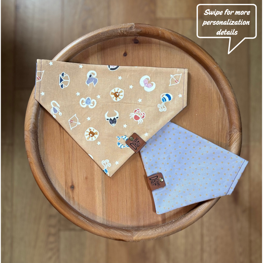 Horoscope Hound / Reversible / Over-the-Collar / Pet Bandana / CLEARANCE