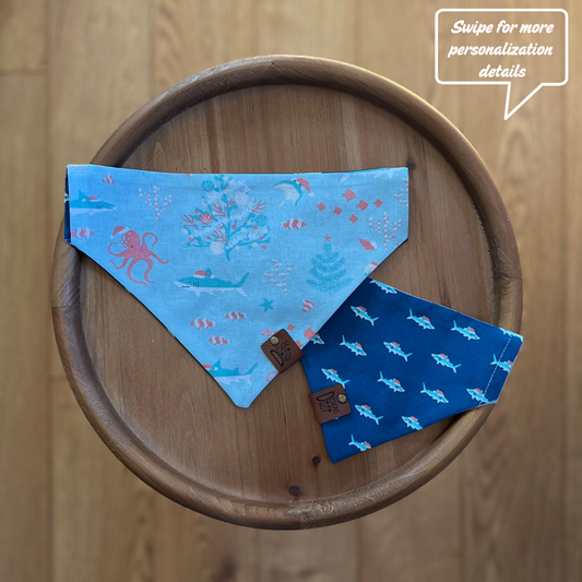 I Sea Festivity / LAST CHANCE / Reversible / Over-the-Collar / Pet Bandana