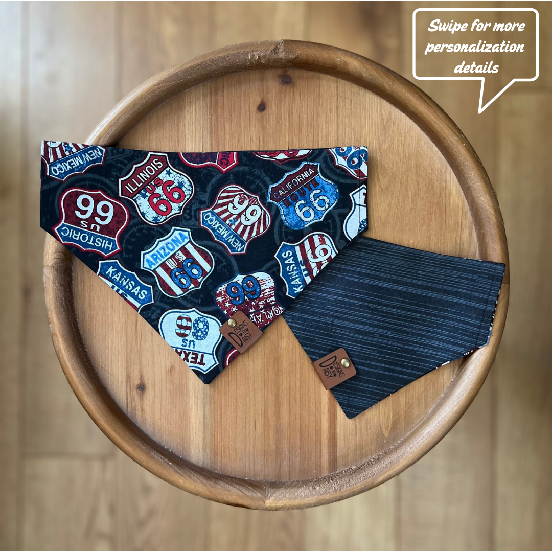 Mutts and Miles / Reversible / Over-the-Collar / Pet Bandana