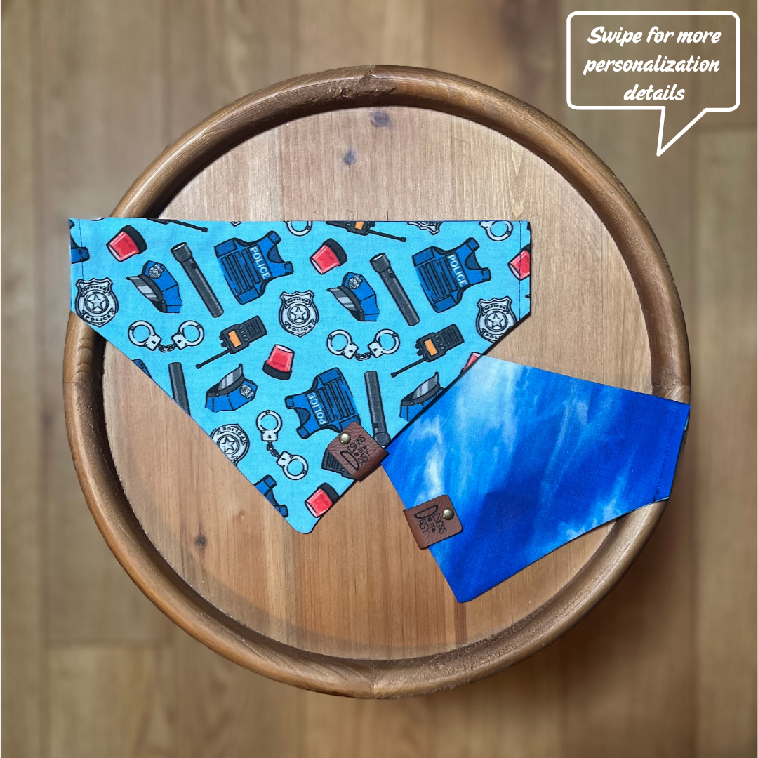 Police / Reversible / Over-the-Collar / Pet Bandana
