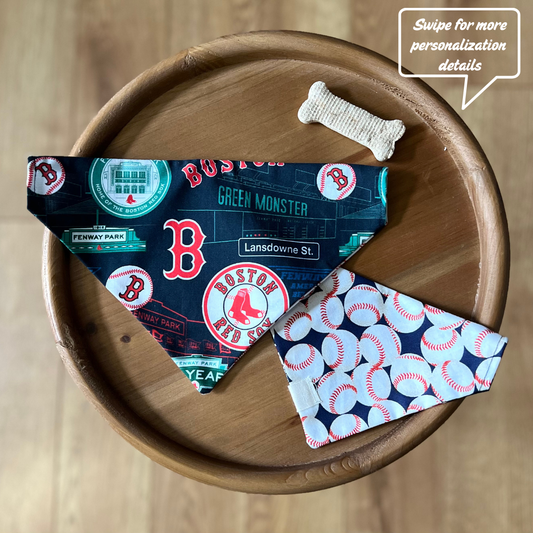 Red Sox / LAST CHANCE / Reversible / Over-the-Collar / Pet Bandana
