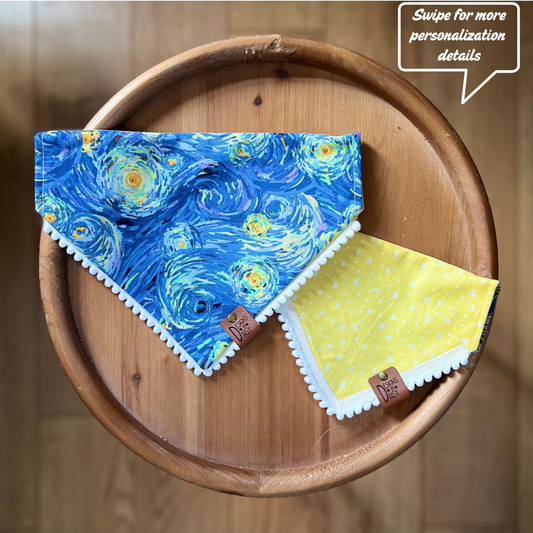 Starry Night / Reversible / Over-the-Collar / Pet Bandana