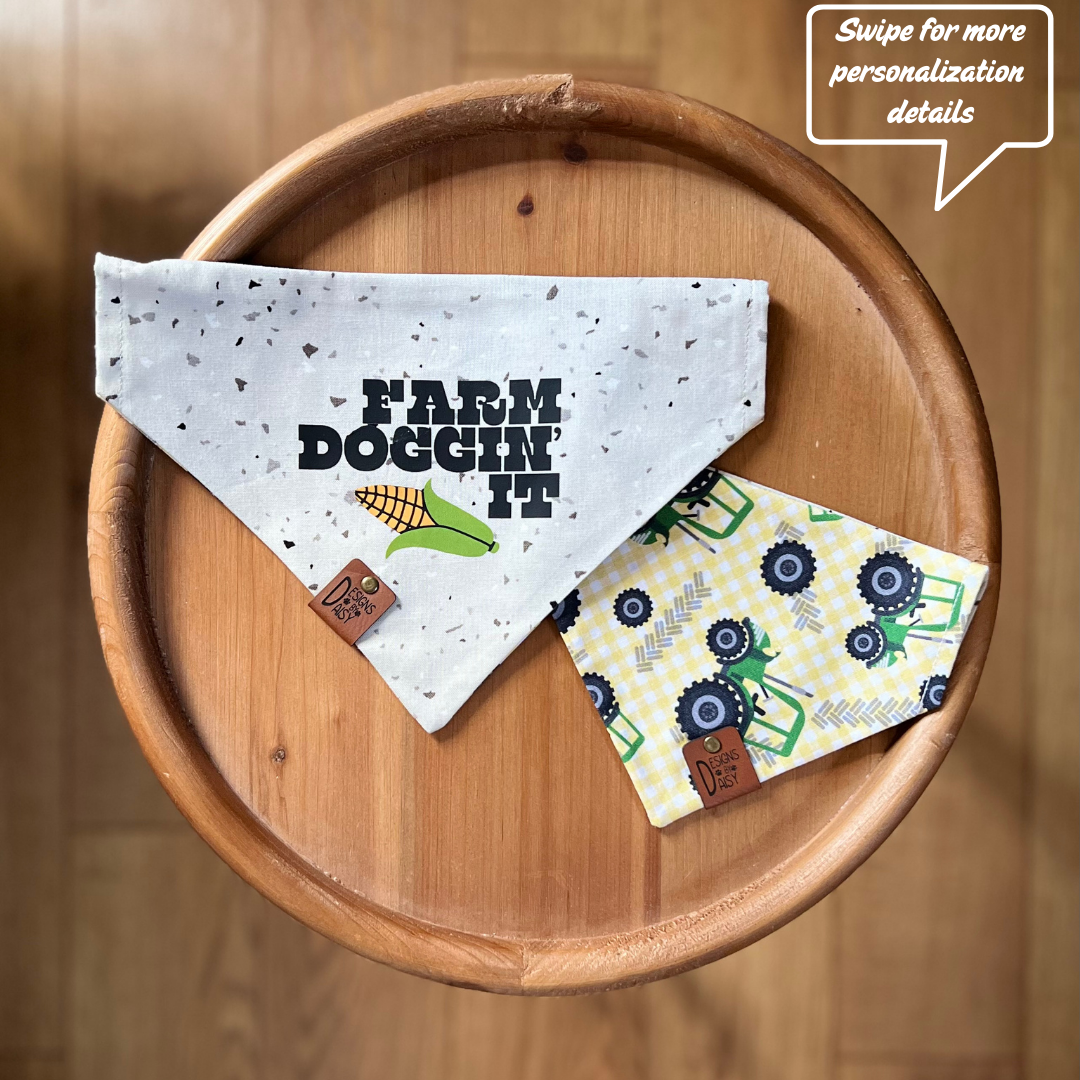 Farm Doggin' It / Reversible / Over-the-Collar / Pet Bandana