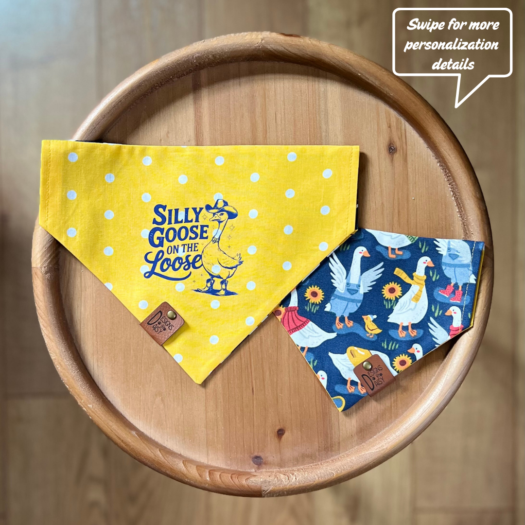 Silly Goose / LAST CHANCE / Reversible / Over-the-Collar / Pet Bandana
