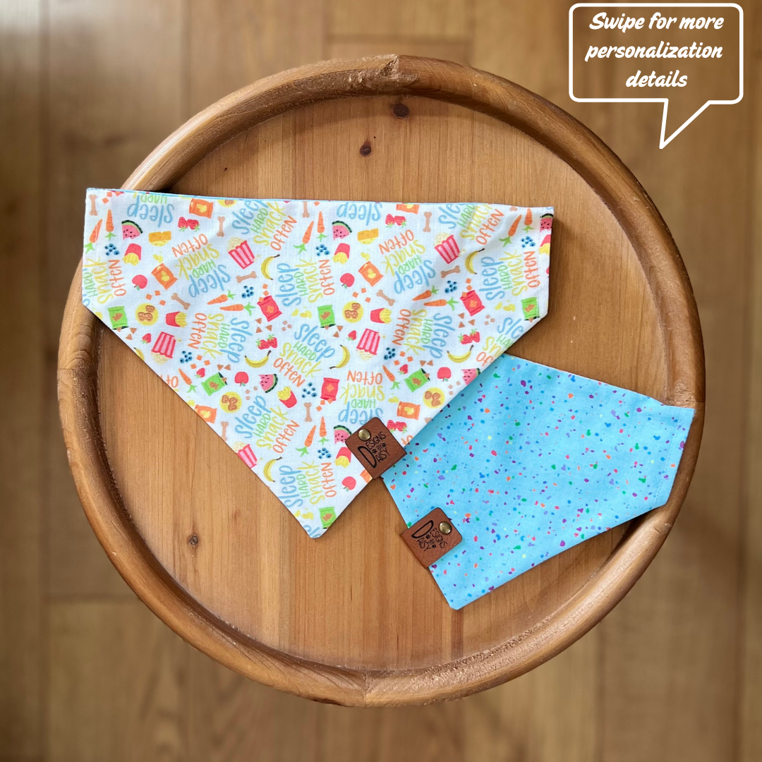 Snack Attack / Reversible / Over-the-Collar / Pet Bandana