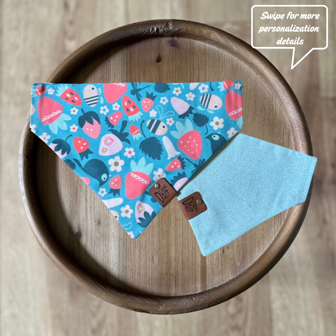 So Berry Blue / Reversible / Over-the-Collar / Pet Bandana
