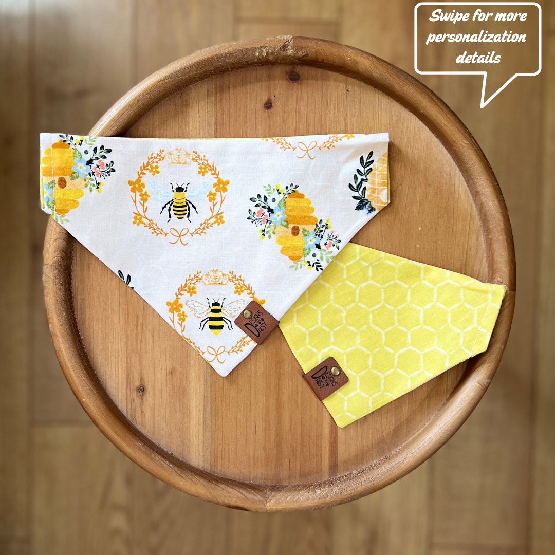 Save More Bees / LAST CHANCE / Reversible / Over-the-Collar / Pet Bandana