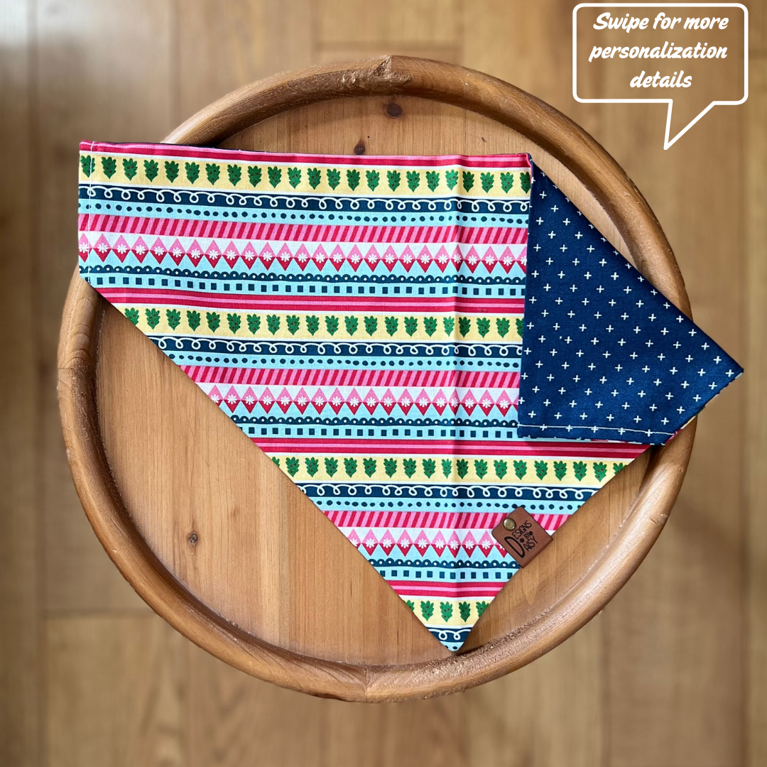 Ugly Sweater Weather / LAST CHANCE / Reversible / Over-the-Collar / Pet Bandana / CLEARANCE