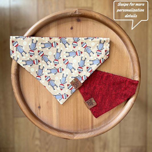 Monkey Business / LAST CHANCE / Reversible / Over-the-Collar / Pet Bandana