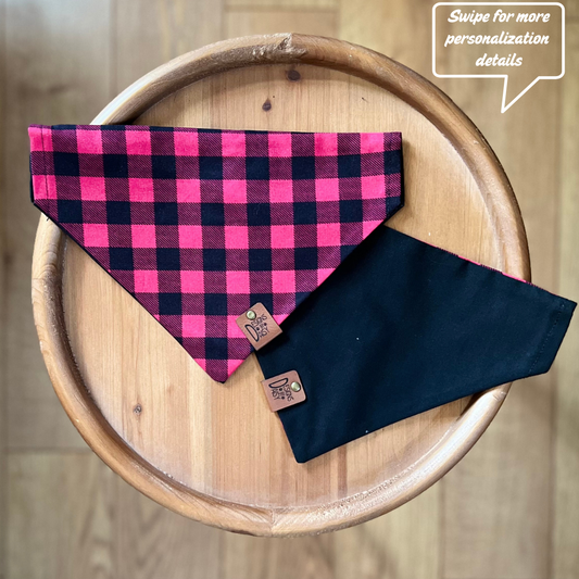 Buffalo Print / LAST CHANCE / Reversible / Over-the-Collar / Pet Bandana / CLEARANCE