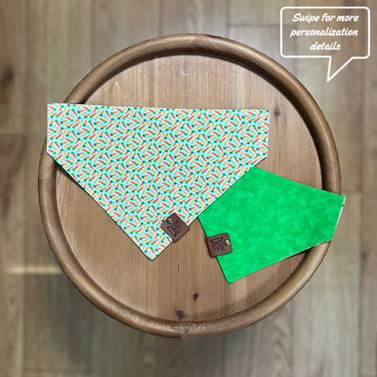 24 Carrot / LAST CHANCE / Reversible / Over-the-Collar / Pet Bandana / CLEARANCE