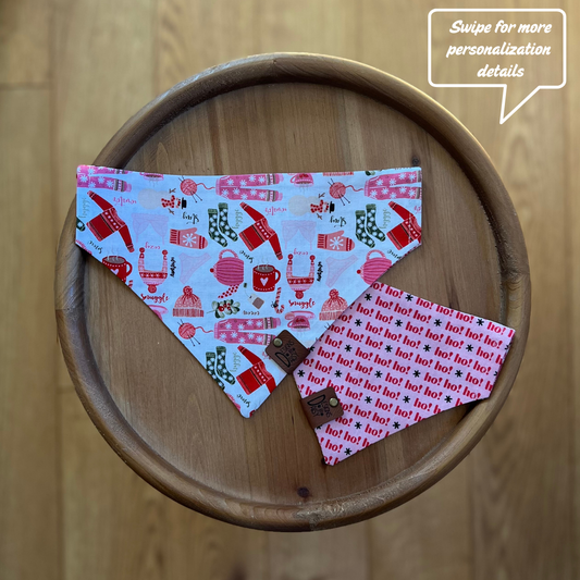A Cutesy Christmas / LAST CHANCE / Reversible / Over-the-Collar / Pet Bandana
