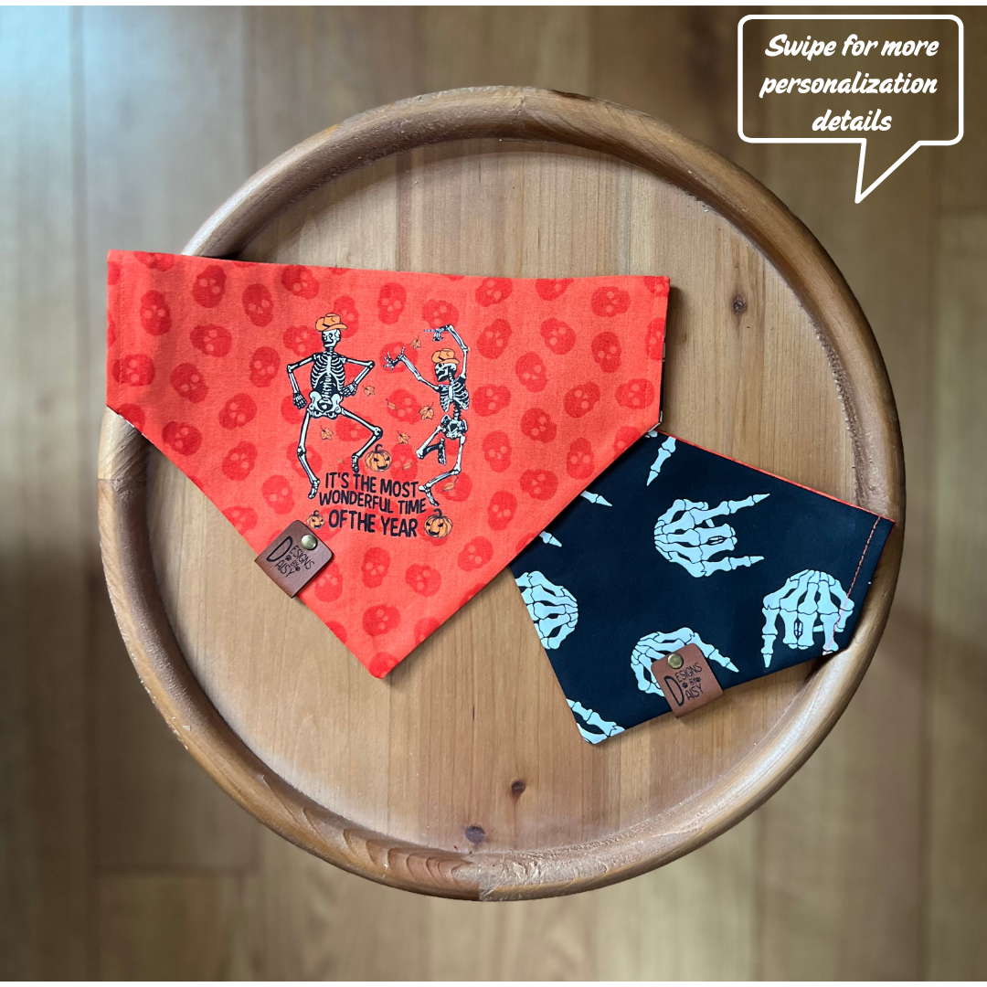 Spooky Season Time / Reversible / Over-the-Collar / Pet Bandana