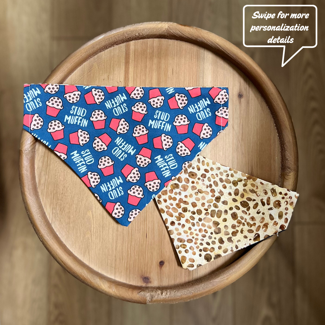 Stud Muffin / LAST CHANCE / Reversible / Over-the-Collar / Pet Bandana