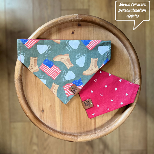 American Soldier / LAST CHANCE / Reversible / Over-the-Collar / Pet Bandana