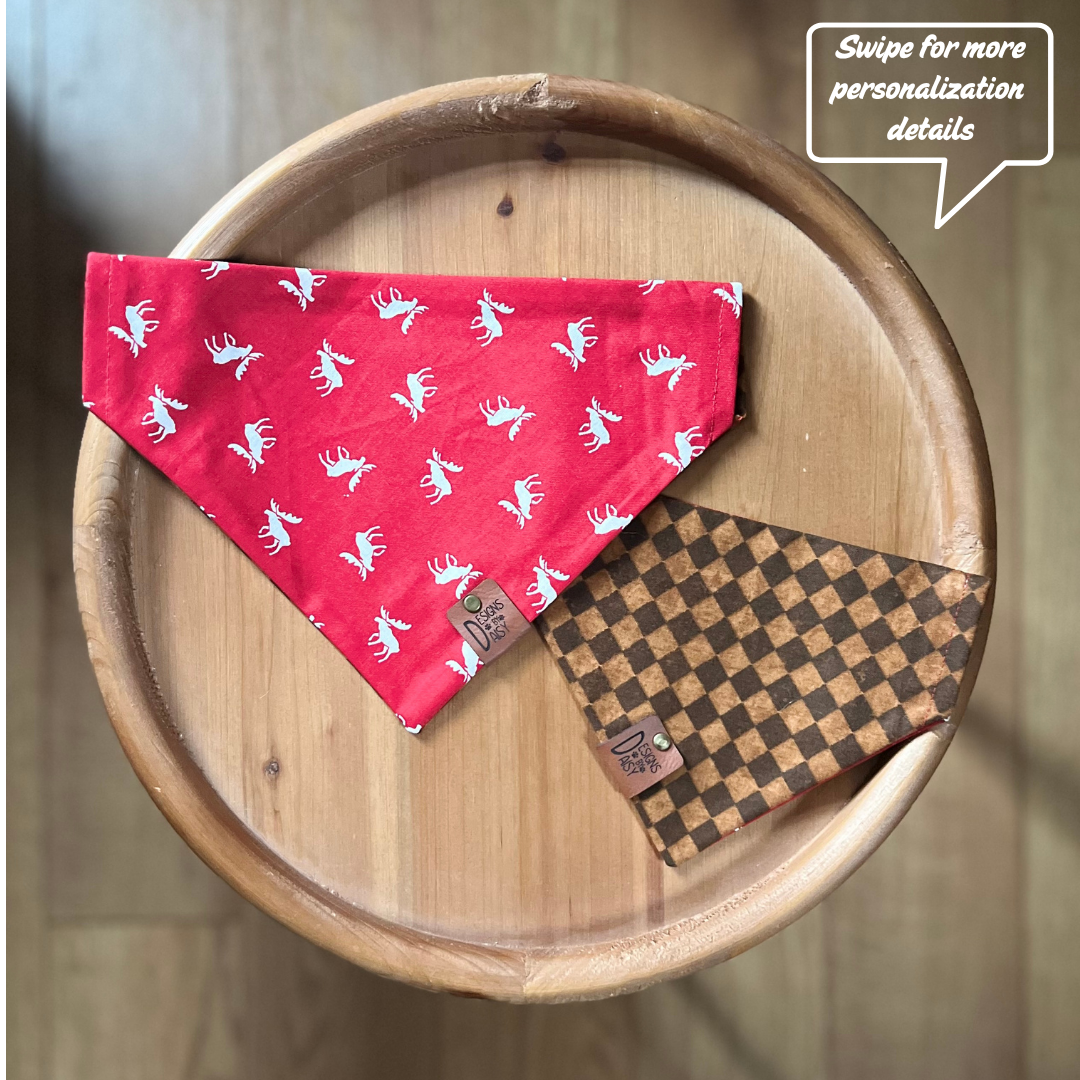 Moose Attack / Reversible / Over-the-Collar / Pet Bandana