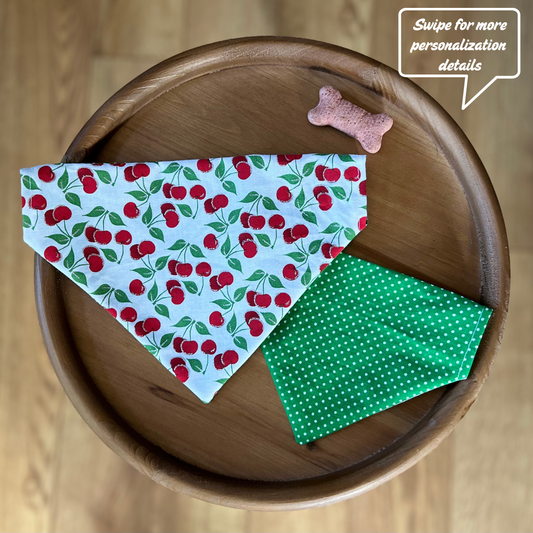 Very Cherry / LAST CHANCE / Reversible / Over-the-Collar / Pet Bandana