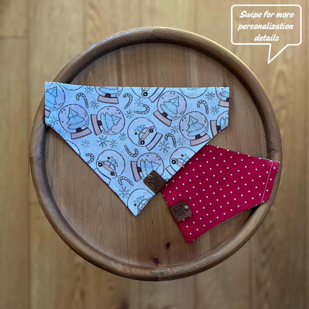 Winter Wishes / LAST CHANCE / Reversible / Over-the-Collar / Pet Bandana