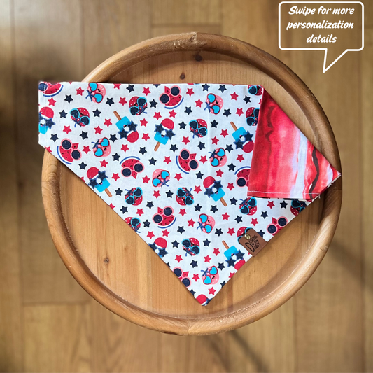 Sweet Pupsicle / LAST CHANCE / Reversible / Over-the-Collar / Pet Bandana / CLEARANCE
