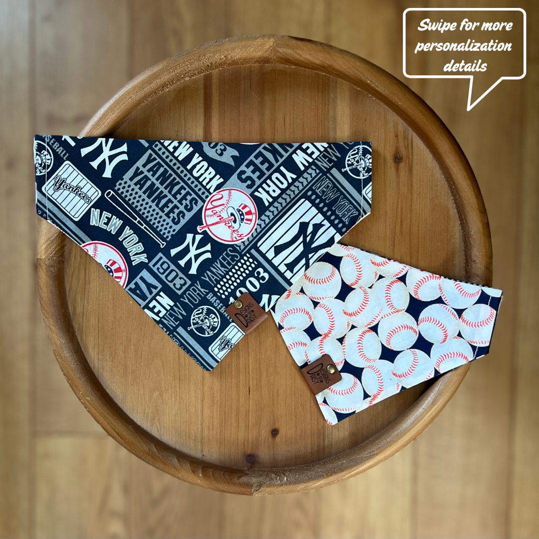 Yankees / LAST CHANCE / Reversible / Over-the-Collar / Pet Bandana / CLEARANCE