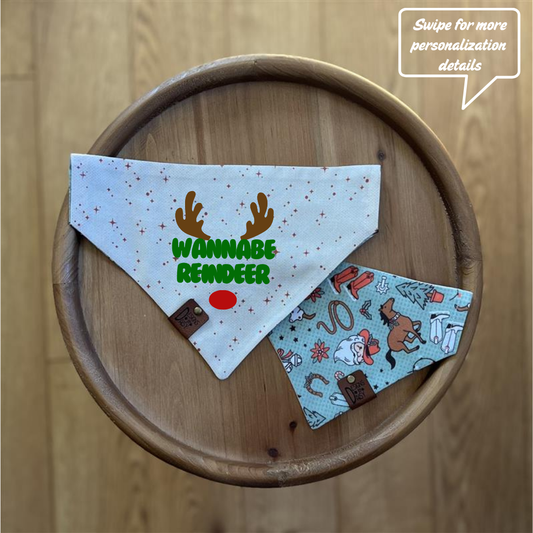 Yeehaw Winter / LAST CHANCE / Reversible / Over-the-Collar / Pet Bandana