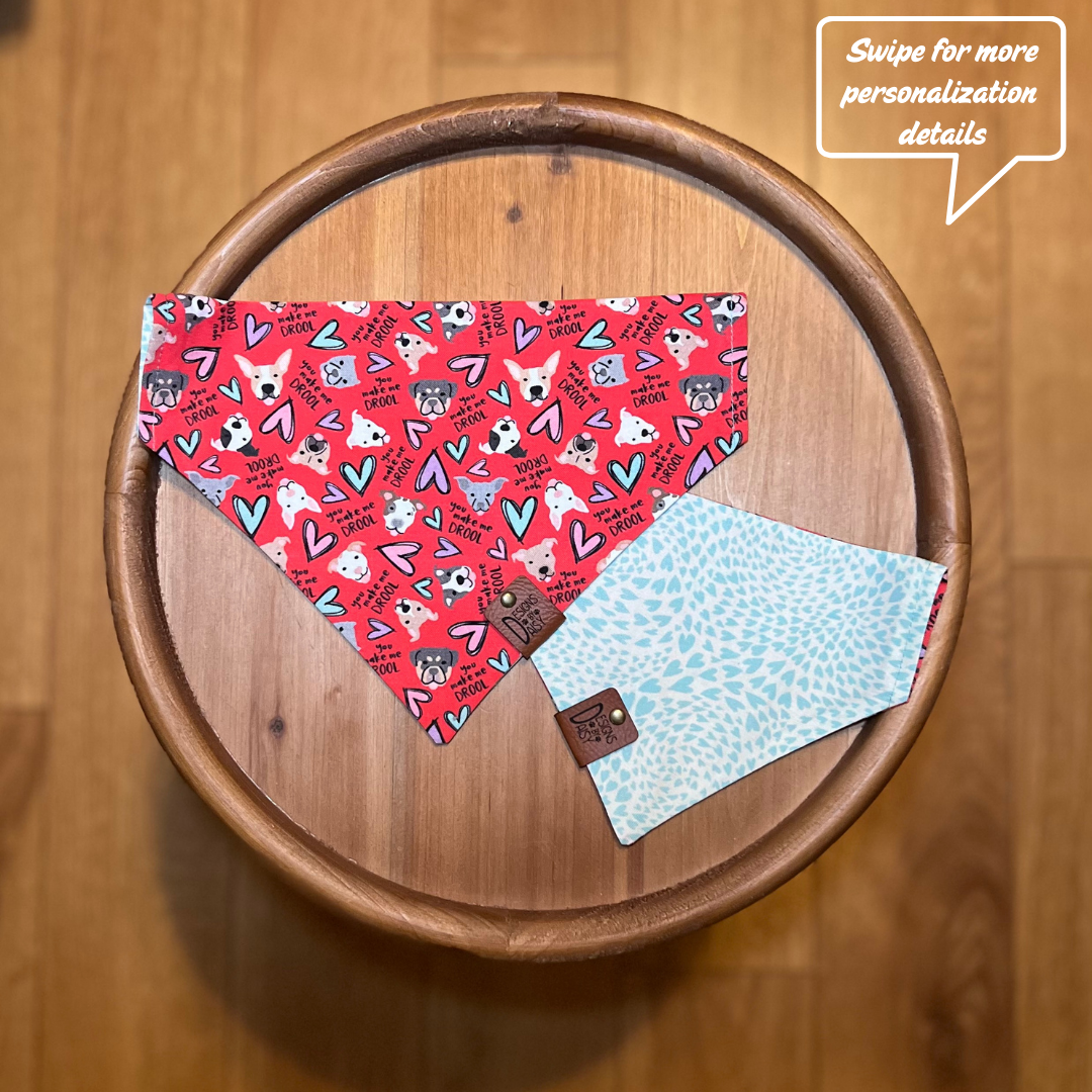 You Make Me Drool / Reversible / Over-the-Collar / Pet Bandana