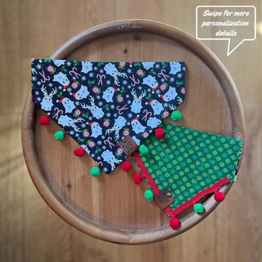 Christmas Spirit / Reversible / Over-the-Collar / Pet Bandana