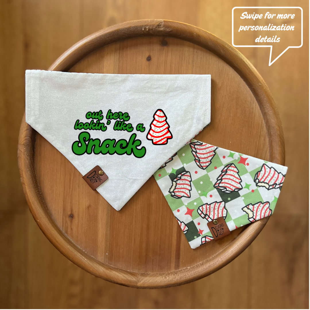 Lookin' Like a Snack / LAST CHANCE / Reversible / Over-the-Collar / Pet Bandana