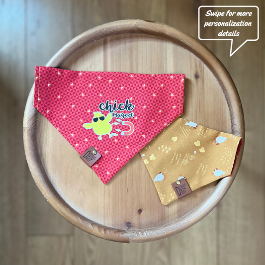 Chick Magnet / Reversible / Over-the-Collar / Pet Bandana