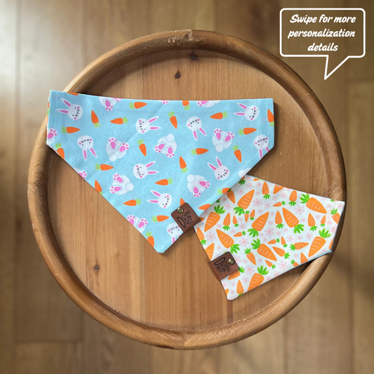 Bunny Hops / Reversible / Over-the-Collar / Pet Bandana
