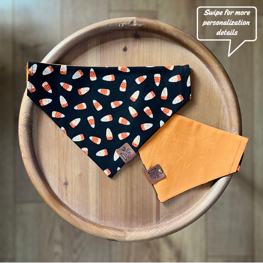 Candy Corn Mix / LAST CHANCE / Reversible / Over-the-Collar / Pet Bandana