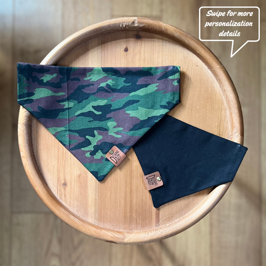 Greener Camo / Reversible / Over-the-Collar / Pet Bandana